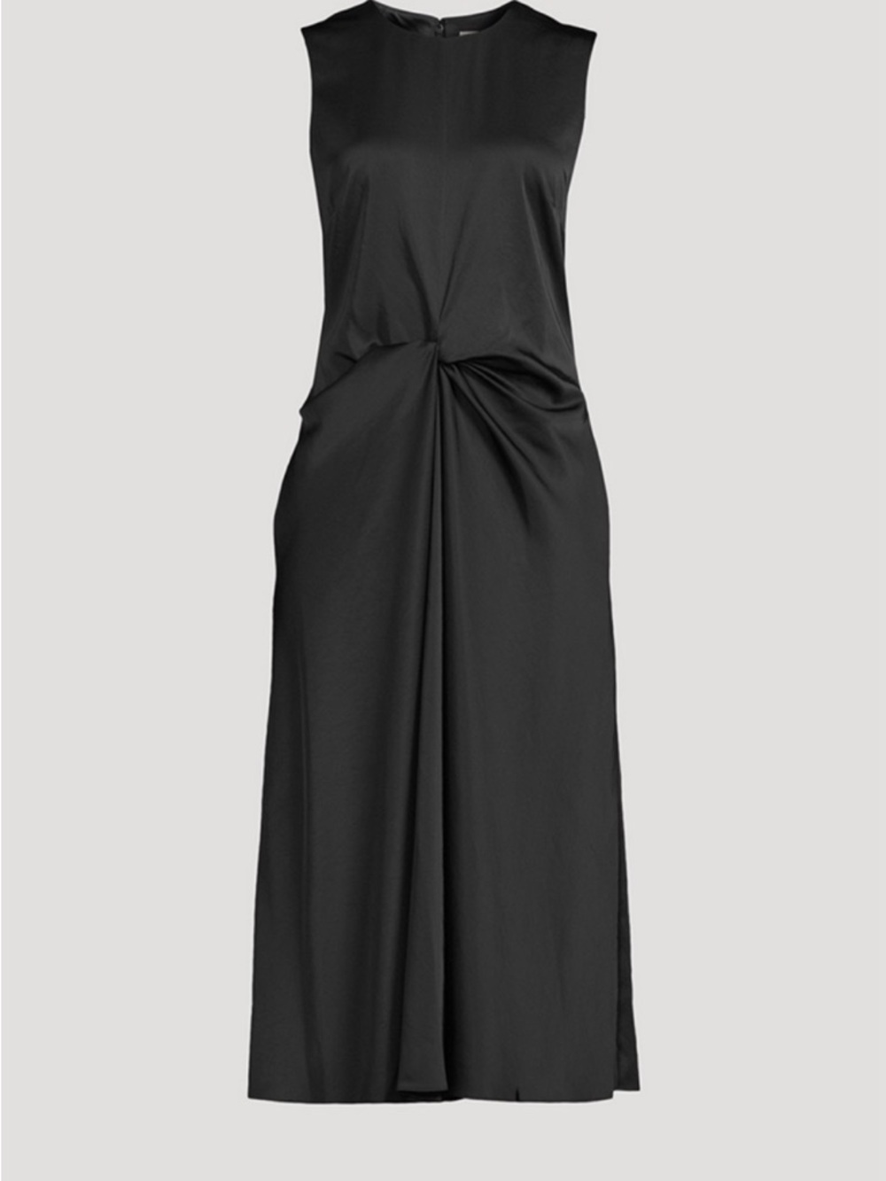Theory Black Sleeveless Knot-Detail Midi Dress - Picture 4 of 10